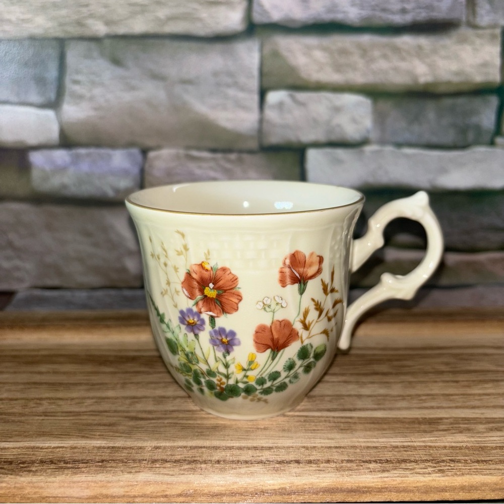 1970s Margaux by Mikasa Floral Ceramic Mug